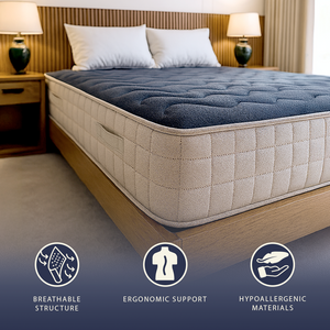 Materasso singolo 80 x 190 cm in Memory Foam a 9 zone Altezza 20 cm Ortopedico Traspirante Ipoallergenico Rivestimento antiacaro e antibatterico Dispositivo Medico Classe 1