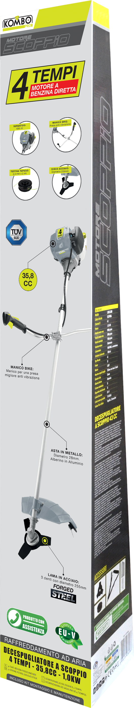 DECESPUGLIATORE 4 TEMPI A SCOPPIO 35,8CC