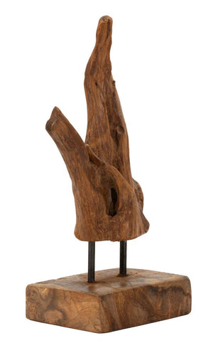 SCULTURA AKAR IN TEAK RIC, CM 20X11X34 MIN 2 (PEZZI UNICI - NON RIP. IN SERIE)