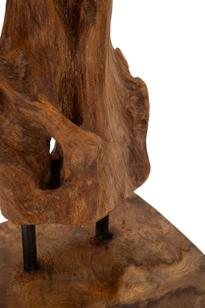 SCULTURA AKAR IN TEAK RIC, CM 20X11X34 MIN 2 (PEZZI UNICI - NON RIP. IN SERIE)