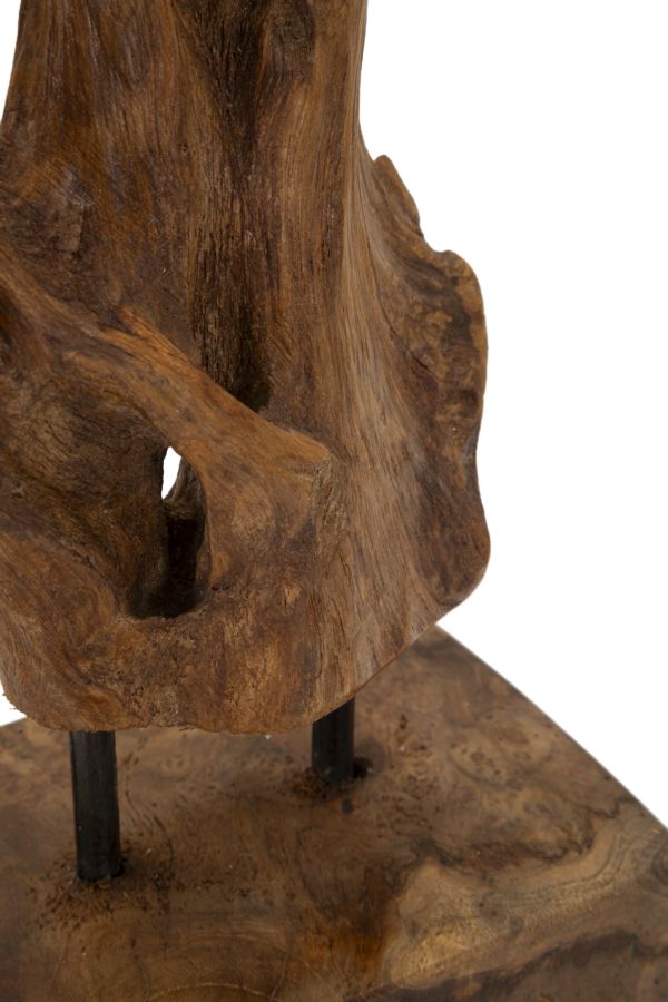 SCULTURA AKAR IN TEAK RIC, CM 20X11X34 MIN 2 (PEZZI UNICI - NON RIP. IN SERIE)