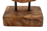 SCULTURA AKAR IN TEAK RIC, CM 20X11X34 MIN 2 (PEZZI UNICI - NON RIP. IN SERIE)