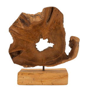 SCULTURA BINTANG IN TEAK RICICLATO CM 31X13X35(PEZZI UNICI - NON RIP. IN SERIE)