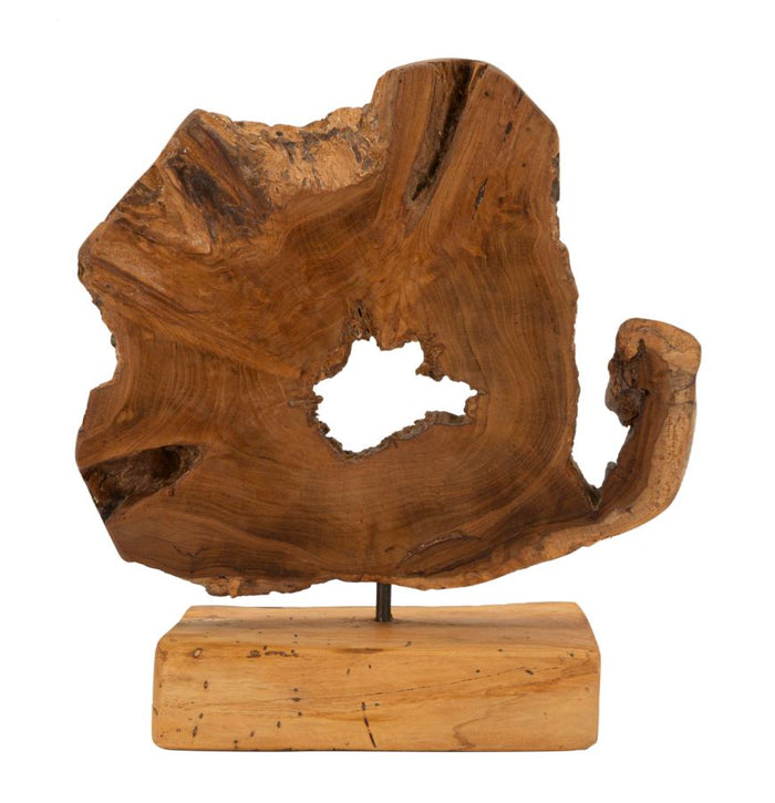SCULTURA BINTANG IN TEAK RICICLATO CM 31X13X35(PEZZI UNICI - NON RIP. IN SERIE)