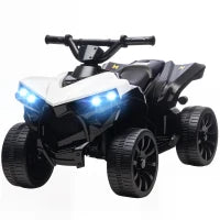 Quad elettrico per bambini 6V, con musica e fari LED, per 3-8 anni, 70 x 42 x 45 cm, Bianco