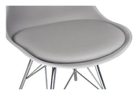 Sedia in polipropilene e piede in metallo cromato mod. Alex (2 pz.) Colore: Grigio SD01ALPM