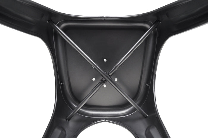 Sedia industriale in metallo, sedia impilabile mod. Maggie (2 pz.) Colore: Grigio SD01MAM