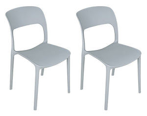Sedia impilabile in polipropilene mod. Maya (2 pz.) Colore: Grigio chiaro SD01MAPP