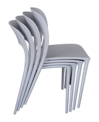 Sedia impilabile in polipropilene mod. Maya (2 pz.) Colore: Grigio chiaro SD01MAPP