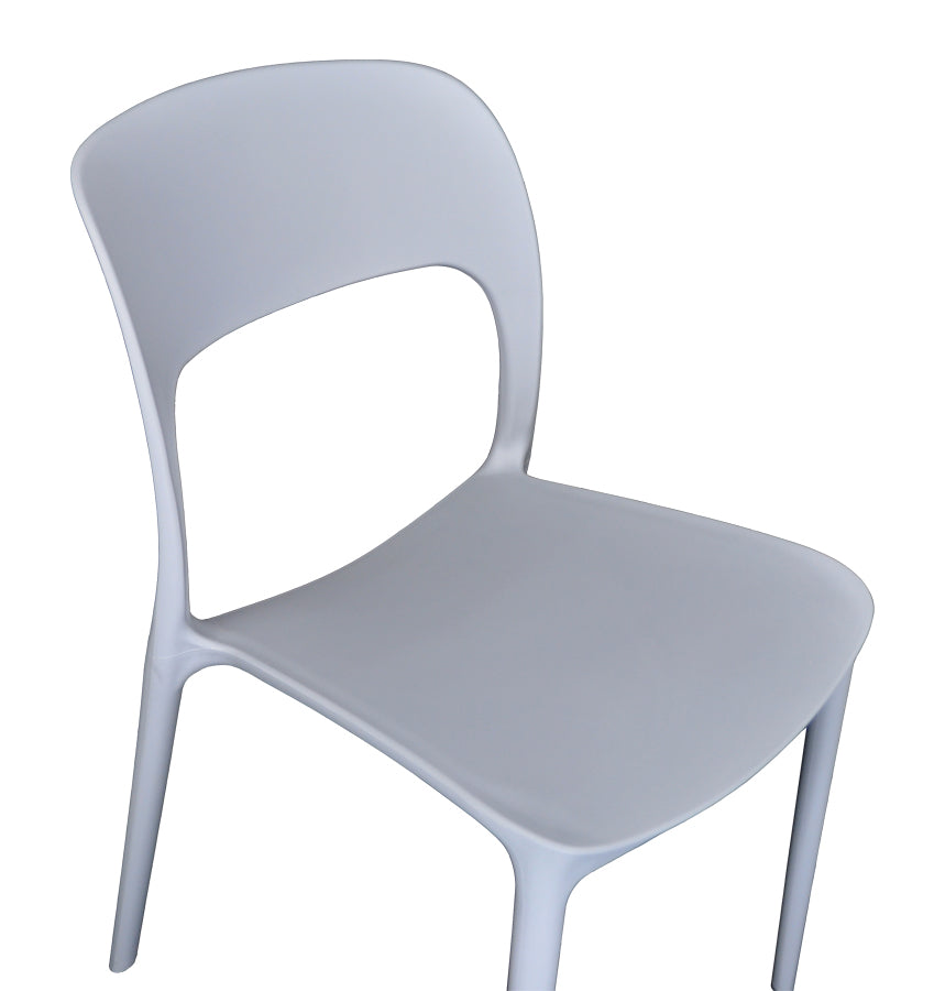 Sedia impilabile in polipropilene mod. Maya (2 pz.) Colore: Grigio chiaro SD01MAPP