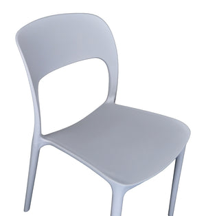 Sedia impilabile in polipropilene mod. Maya (2 pz.) Colore: Grigio chiaro SD01MAPP