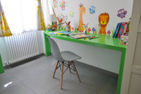 Sedia in plastica grigia con gamba, piede in legno (2 pz) - Colore: Grigio - SD01NOPL