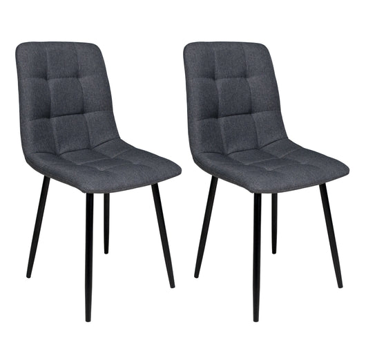 Sedia da pranzo imbottita mod. Karima (2 pz.) Colore: Grigio scuro - Rivestimento: Tessuto SD05KAPM