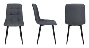 Sedia da pranzo imbottita mod. Karima (2 pz.) Colore: Grigio scuro - Rivestimento: Tessuto SD05KAPM