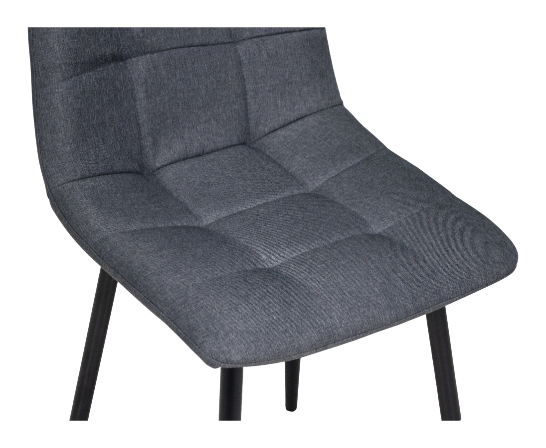 Sedia da pranzo imbottita mod. Karima (2 pz.) Colore: Grigio scuro - Rivestimento: Tessuto SD05KAPM