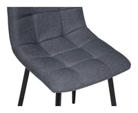 Sedia da pranzo imbottita mod. Karima (2 pz.) Colore: Grigio scuro - Rivestimento: Tessuto SD05KAPM