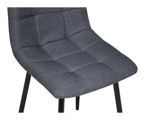 Sedia da pranzo imbottita mod. Karima (2 pz.) Colore: Grigio scuro - Rivestimento: Tessuto SD05KAPM