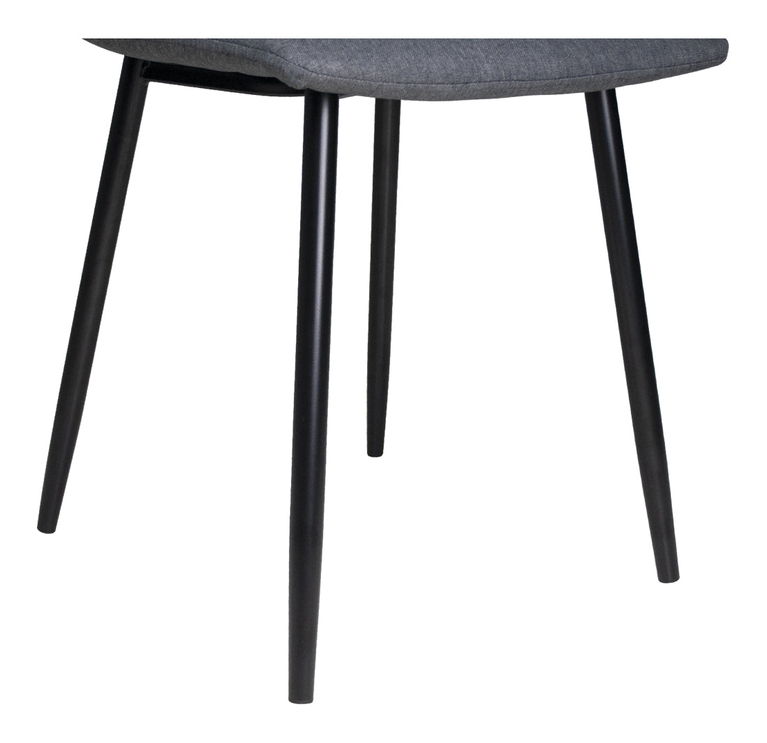 Sedia da pranzo imbottita mod. Karima (2 pz.) Colore: Grigio scuro - Rivestimento: Tessuto SD05KAPM