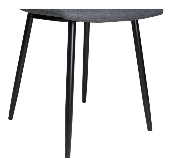 Sedia da pranzo imbottita mod. Karima (2 pz.) Colore: Grigio scuro - Rivestimento: Tessuto SD05KAPM