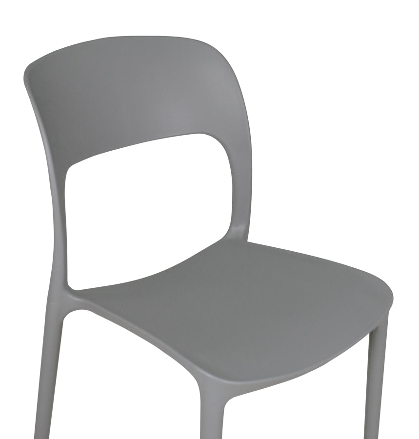 Sedia impilabile in polipropilene mod. Maya (2 pz.) Colore: Grigio scuro SD05MAPP