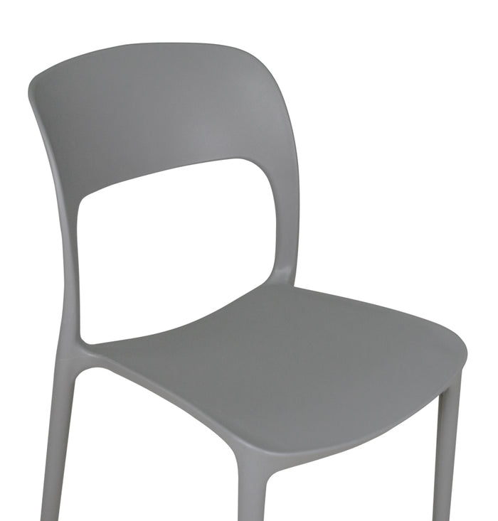 Sedia impilabile in polipropilene mod. Maya (2 pz.) Colore: Grigio scuro SD05MAPP