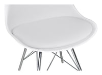 Sedia in polipropilene e piede in metallo cromato mod. Alex (2 pz.) Colore: Bianco SD08ALPM