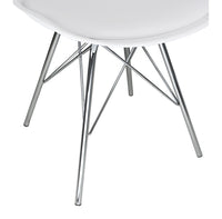 Sedia in polipropilene e piede in metallo cromato mod. Alex (2 pz.) Colore: Bianco SD08ALPM