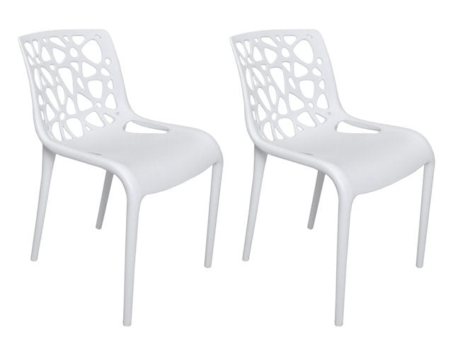 Sedia in polipropilene impilabile mod. Greta (2 pz.) Colore: Bianco SD08GRPL