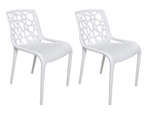 Sedia in polipropilene impilabile mod. Greta (2 pz.) Colore: Bianco SD08GRPL