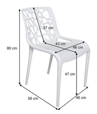 Sedia in polipropilene impilabile mod. Greta (2 pz.) Colore: Bianco SD08GRPL