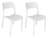 Sedia impilabile in polipropilene mod. Maya (2 pz) - Colore: Bianco - SD08MAPP