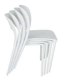 Sedia impilabile in polipropilene mod. Maya (2 pz) - Colore: Bianco - SD08MAPP