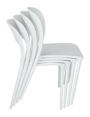 Sedia impilabile in polipropilene mod. Maya (2 pz) - Colore: Bianco - SD08MAPP