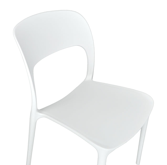 Sedia impilabile in polipropilene mod. Maya (2 pz) - Colore: Bianco - SD08MAPP