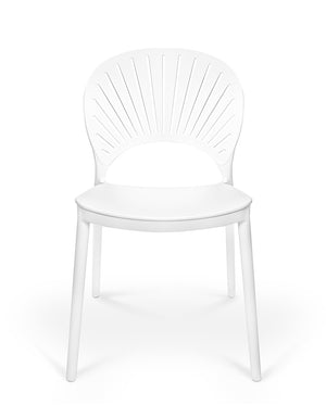 Sedia impilabile in plastica bianca - Sunny (2 pz.)