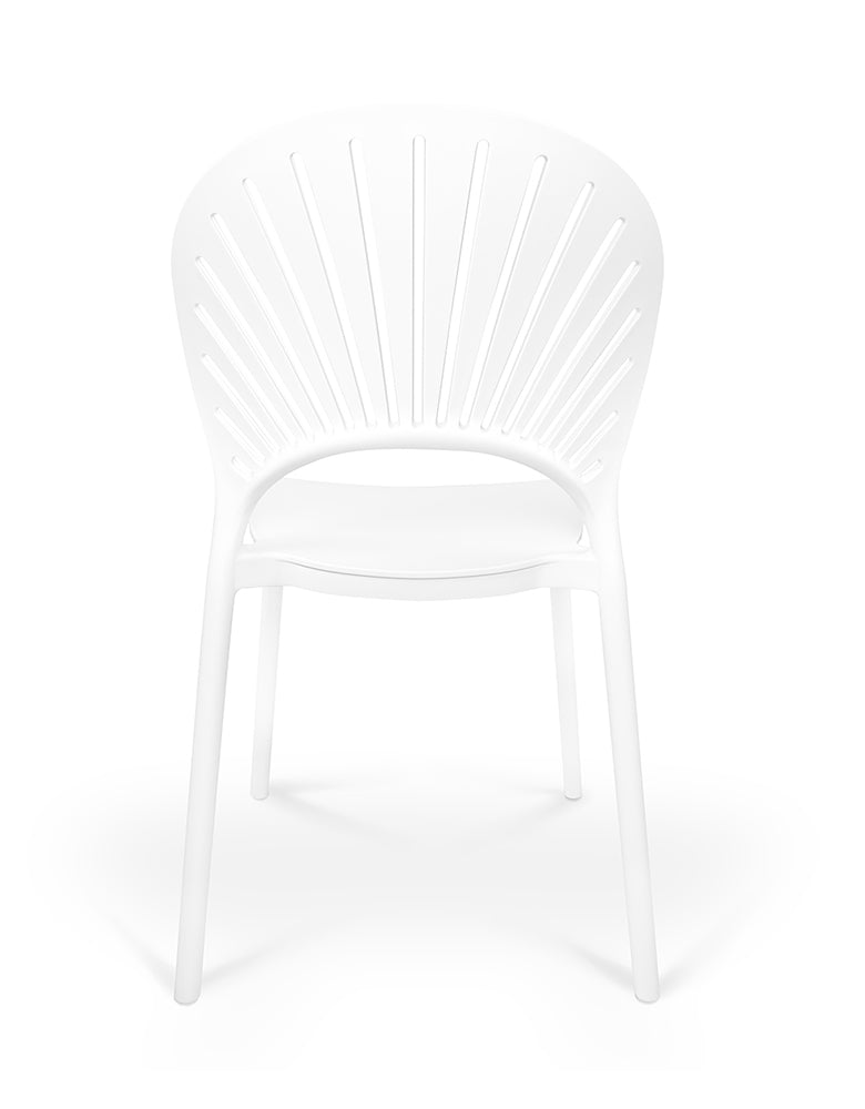 Sedia impilabile in plastica bianca - Sunny (2 pz.)