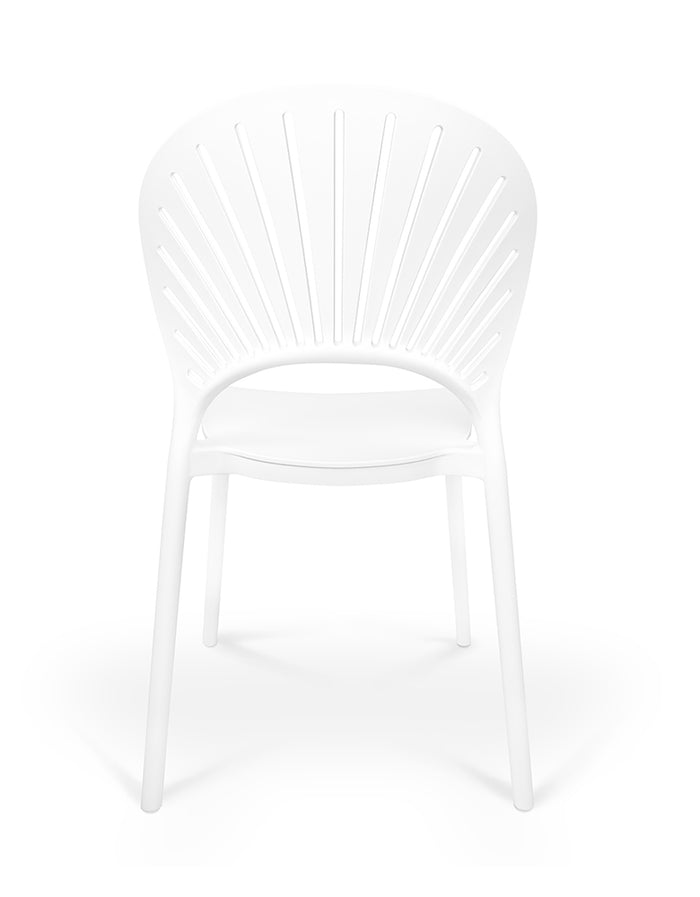 Sedia impilabile in plastica bianca - Sunny (2 pz.)