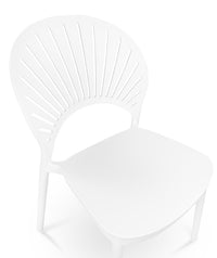 Sedia impilabile in plastica bianca - Sunny (2 pz.)