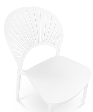 Sedia impilabile in plastica bianca - Sunny (2 pz.)