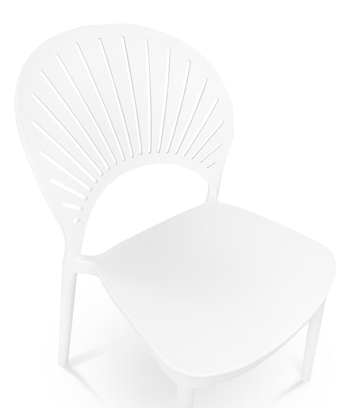 Sedia impilabile in plastica bianca - Sunny (2 pz.)