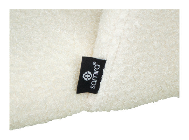 Sedia da pranzo imbottita in tessuto bianco bouclè - Zoe (2 pz.) SD08ZOPM