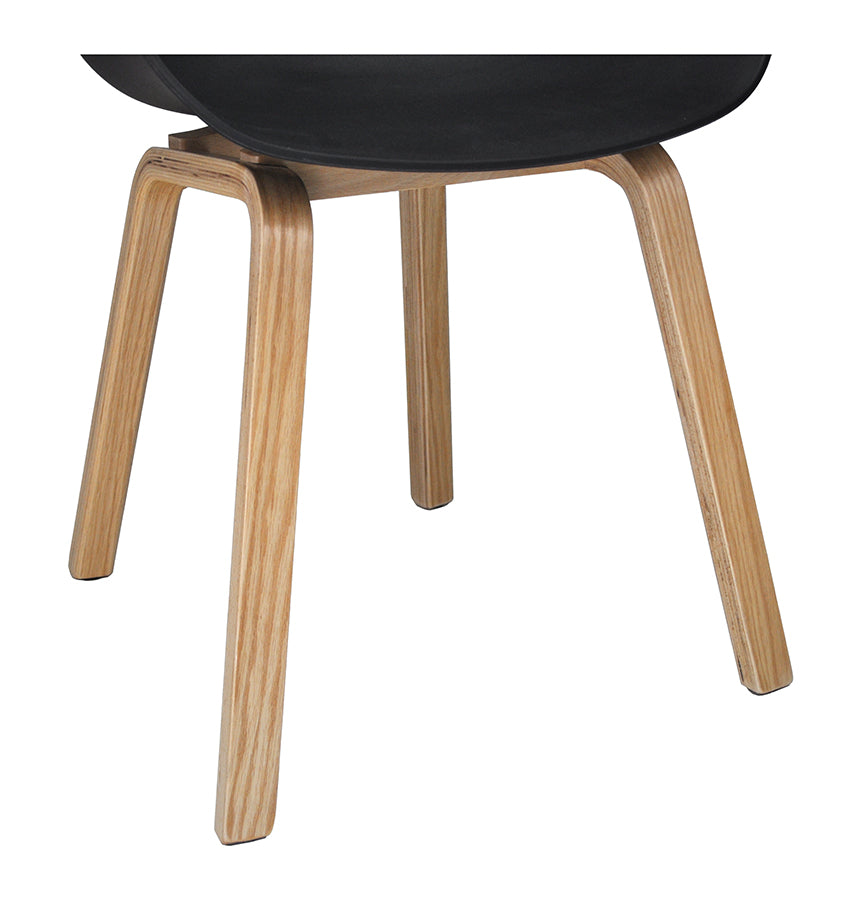 Sedia da pranzo, poltrona in stile scandinavo - Colore: Nero - (2 pz) - SD10DOPL