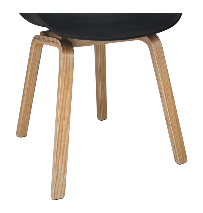 Sedia da pranzo, poltrona in stile scandinavo - Colore: Nero - (2 pz) - SD10DOPL