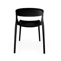 Set di 2 sedie impilabili in plastica nera – Gaia
