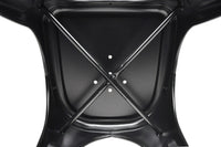 Sedia industriale in metallo, sedia impilabile mod. Maggie (2 pz.) Colore: Nero SD10MAM