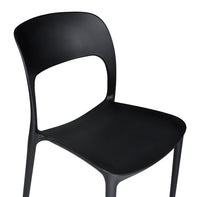 Sedia impilabile in polipropilene mod. Maya (2 pz.) Colore: Nero SD10MAPP