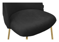 Sedia da pranzo imbottita in velluto nera (2 pz) - Nicole - SD10NIG