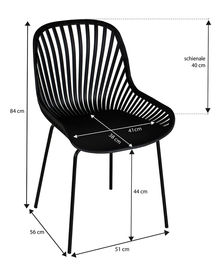 Sedia da pranzo mod. Venice (2 pz) SD10VEPM
