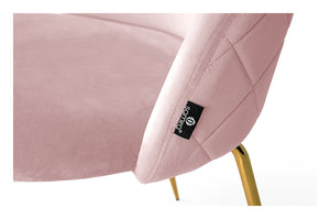 Sedia da pranzo imbottita mod. Nicole (2 pz) Rivestimento: Velluto - Colore: Rosa