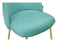 Sedia da pranzo imbottita mod. Nicole (2 pz) - Rivestimento: Velluto - Colore: Verde Tiffany - SD20NIG
